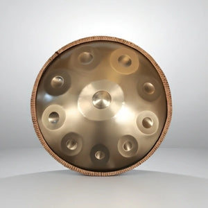 Handpan Doré 12 Notes - Gamme Ré Mineur Kurd (440 Hz)