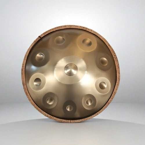 Handpan Doré 12 Notes - Gamme Ré Mineur Kurd (440 Hz)