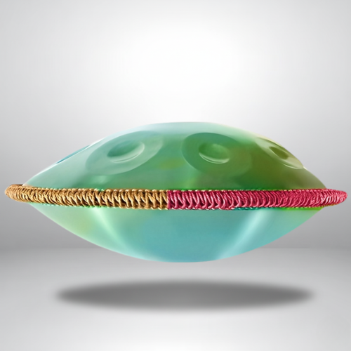 Handpan Vert 10 Notes - Gamme Ré Mineur Kurd (440 Hz)