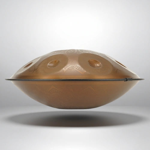 Handpan Mantra Doré 10 Notes - Gamme Ré Mineur Kurd (440 Hz)