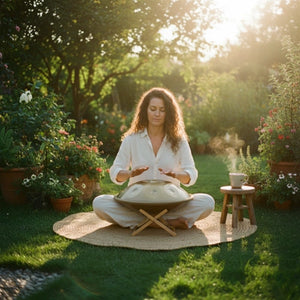 Handpan Doré 9 Notes - Gamme Ré Mineur Kurd (440 Hz)