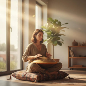 Handpan Or 10 Notes - Gamme Ré Mineur Kurd (440 Hz)