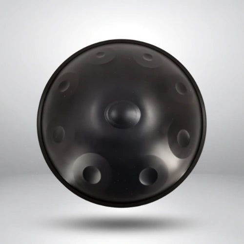 Handpan Noir 9 Notes - Gamme Ré Mineur Kurd (440 Hz)