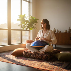 Handpan Bleu 10 Notes - Gamme Ré Mineur Kurd (440 Hz)