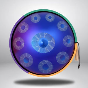 Handpan Bleu 10 Notes - Gamme Ré Mineur Kurd (440 Hz)