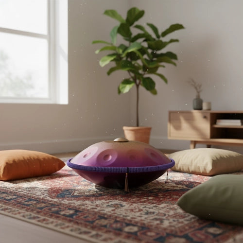 Handpan Violet 10 Notes - Gamme Ré Mineur Kurd (440 Hz)