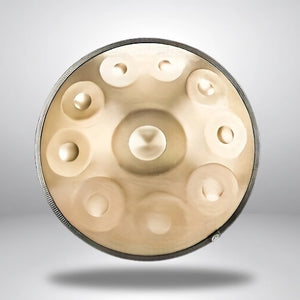 Handpan Doré 10 Notes - Gamme Ré Mineur Kurd (440 Hz)