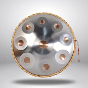 Handpan Argent 9 Notes - Gamme Ré Mineur Kurd (440 Hz)