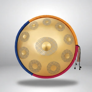 Handpan Or 10 Notes - Gamme Ré Mineur Kurd (440 Hz)