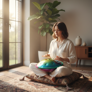 Handpan Vert 10 Notes - Gamme Ré Mineur Kurd (440 Hz)