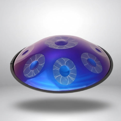Handpan Bleu 10 Notes - Gamme Ré Mineur Kurd (440 Hz)