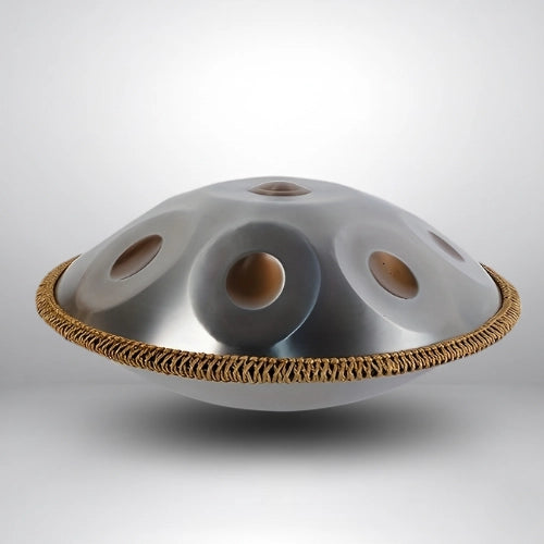 Handpan Argent 9 Notes - Gamme Ré Mineur Kurd (440 Hz)