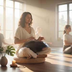 Handpan Noir 9 Notes - Gamme Ré Mineur Kurd (440 Hz)