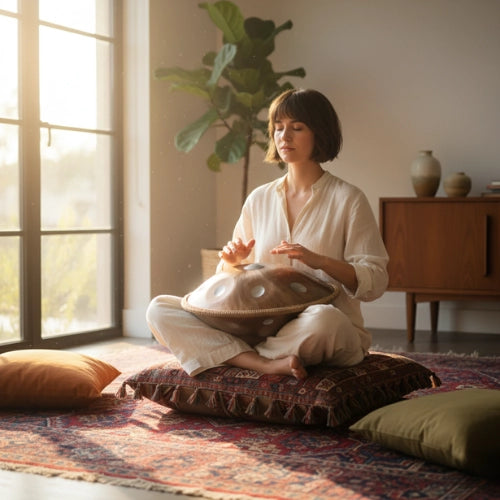 Handpan Tourbillon Bronze 10 Notes - Gamme Ré Mineur Kurd (440 Hz)