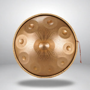 Handpan Mantra Doré 10 Notes - Gamme Ré Mineur Kurd (440 Hz)