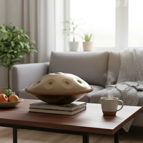 Handpan Doré 12 Notes - Gamme Ré Mineur Kurd (440 Hz)