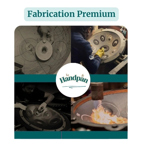 Handpan Or 10 Notes - Gamme Ré Mineur Kurd (440 Hz)